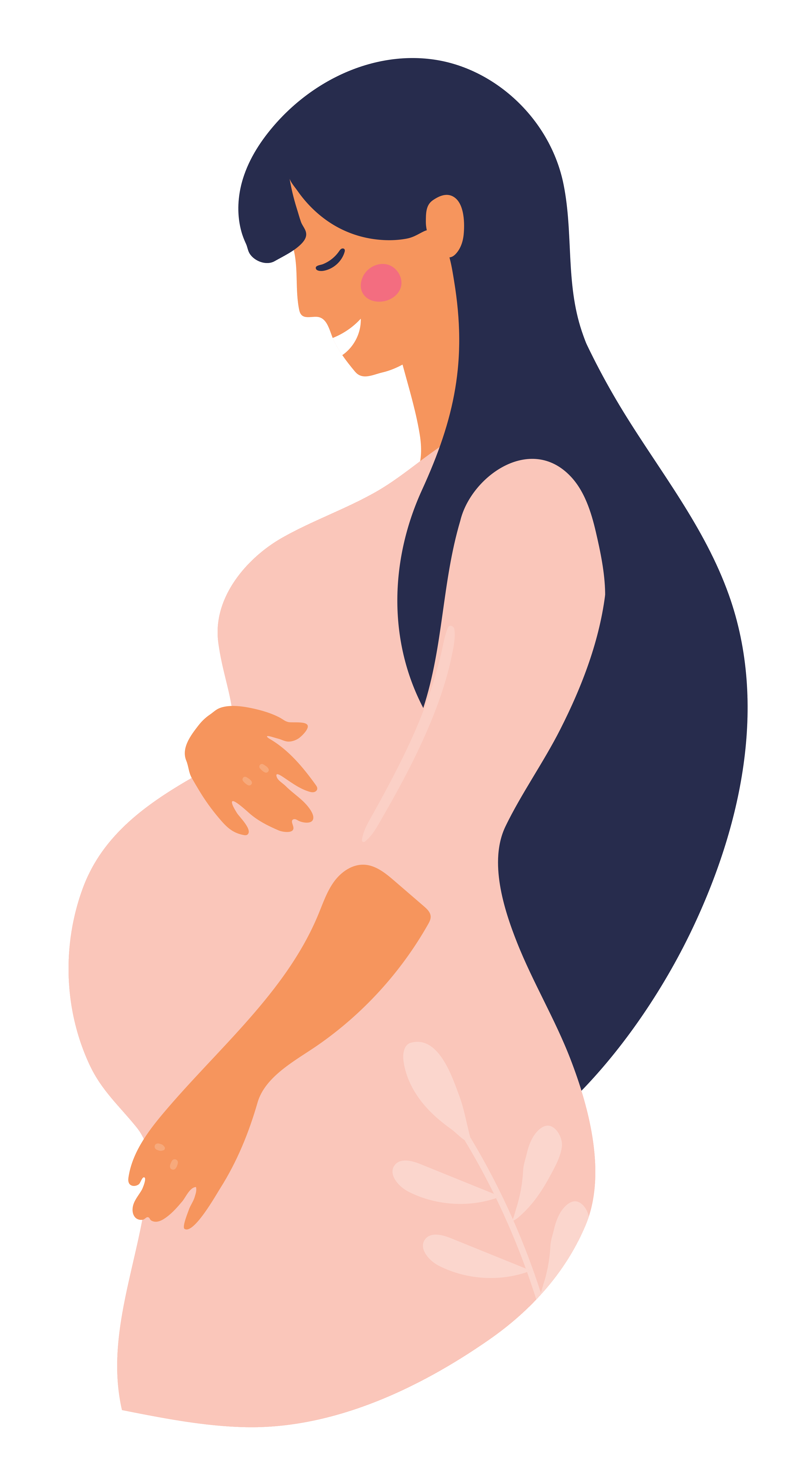 obrázek spokojené klidné těhotné ženy